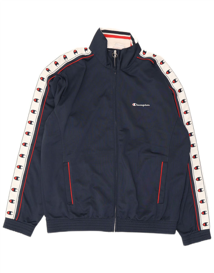 CHAMPION Veste de Survêtement Graphique Homme Large Bleu Marine Colorblock
