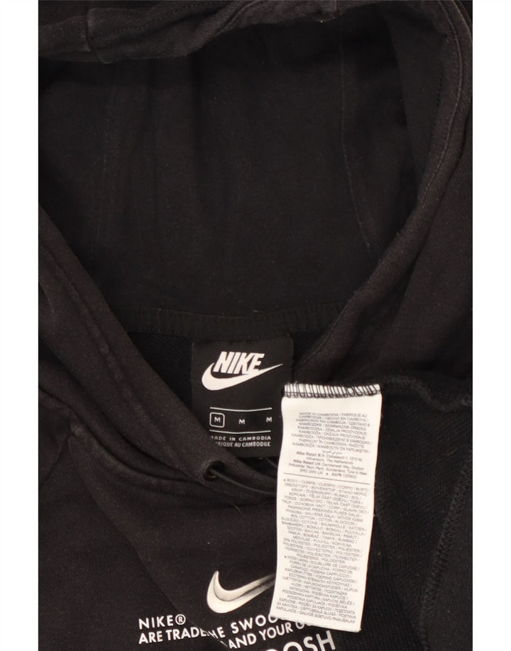 Nike Femme Swoosh Graphic Sweat à capuche surdimensionné UK 14 Noir moyen