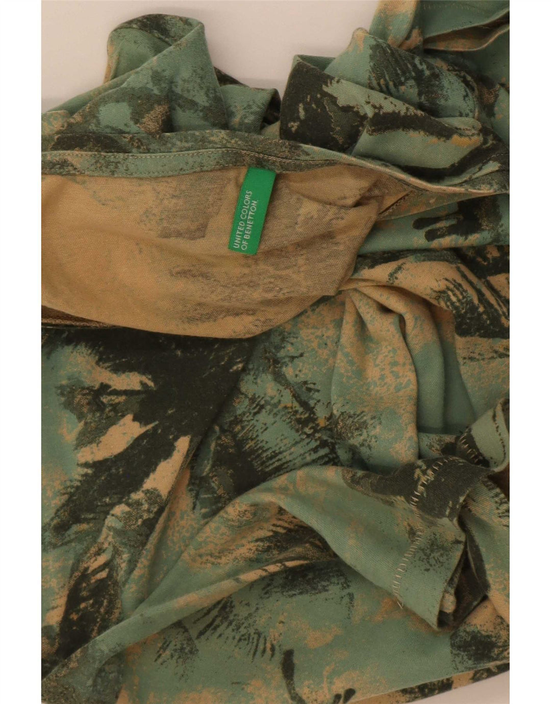 Benetton T-Shirt Haut Petit Vert Hawaïen Homme