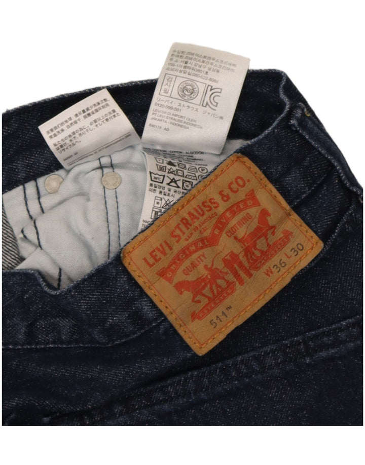 Levi's Jean Slim 511 Homme W36 L30 Bleu Marine Coton