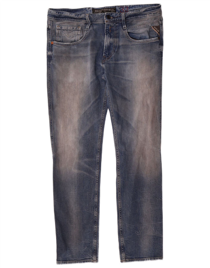 Replay Jean Slim Femme W33 L29 Bleu