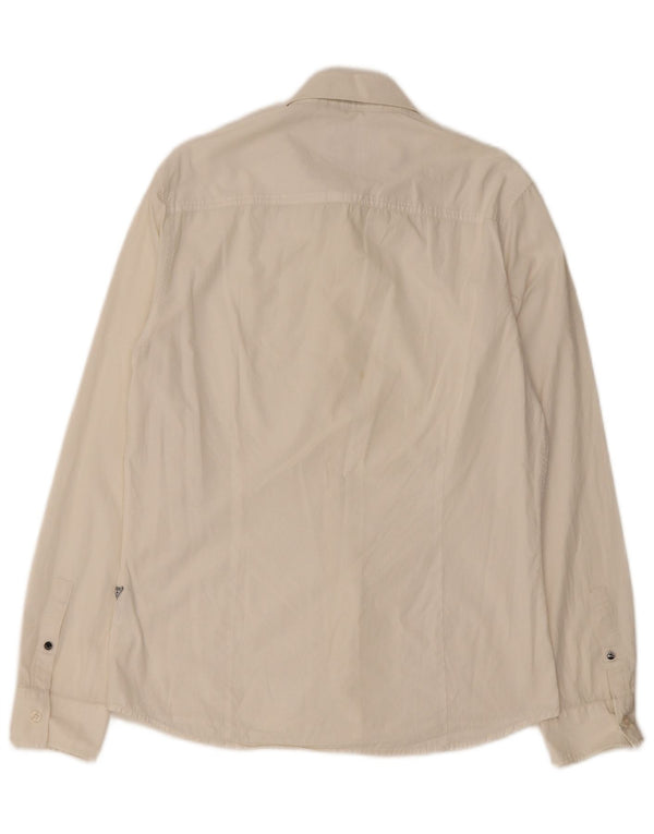 Guess Chemise Slim Fit Homme Blanc Large