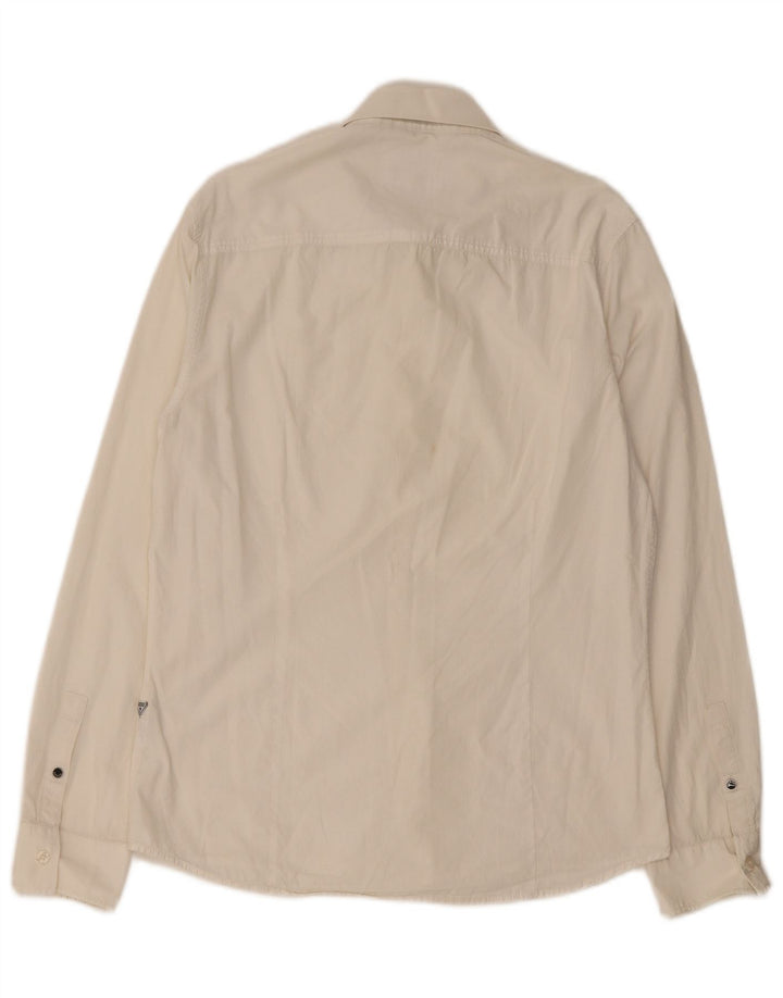 Guess Chemise Slim Fit Homme Blanc Large