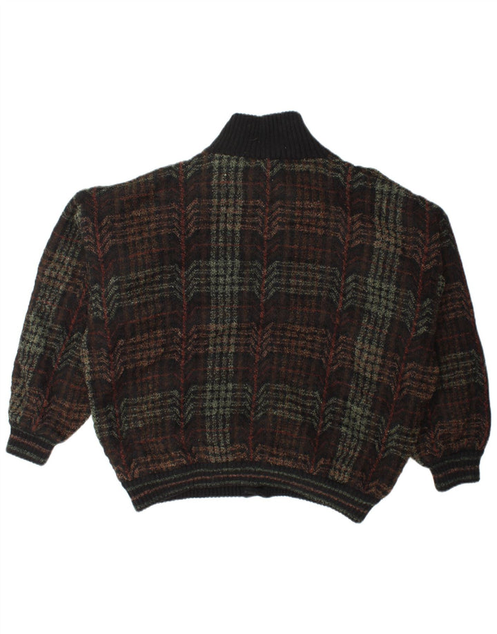 Lancetti Veste Bomber En Tricot Pour Homme UK 40 Grand Carreau Vert