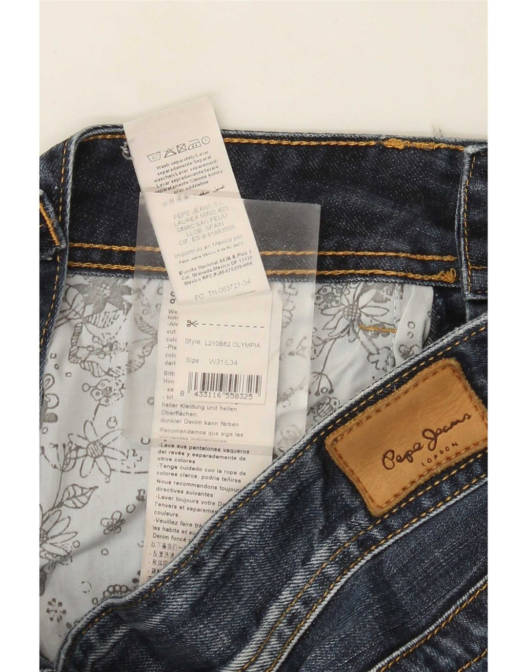 PEPE Jeans Femme Loose W31 L34 Bleu Coton