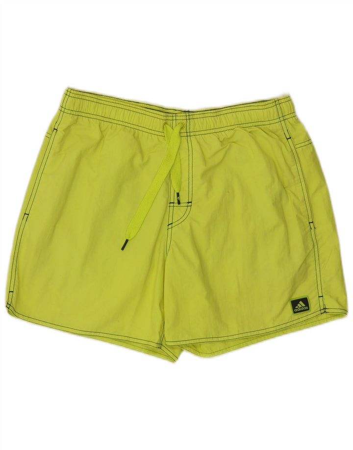 Adidas Short de bain homme en nylon vert moyen