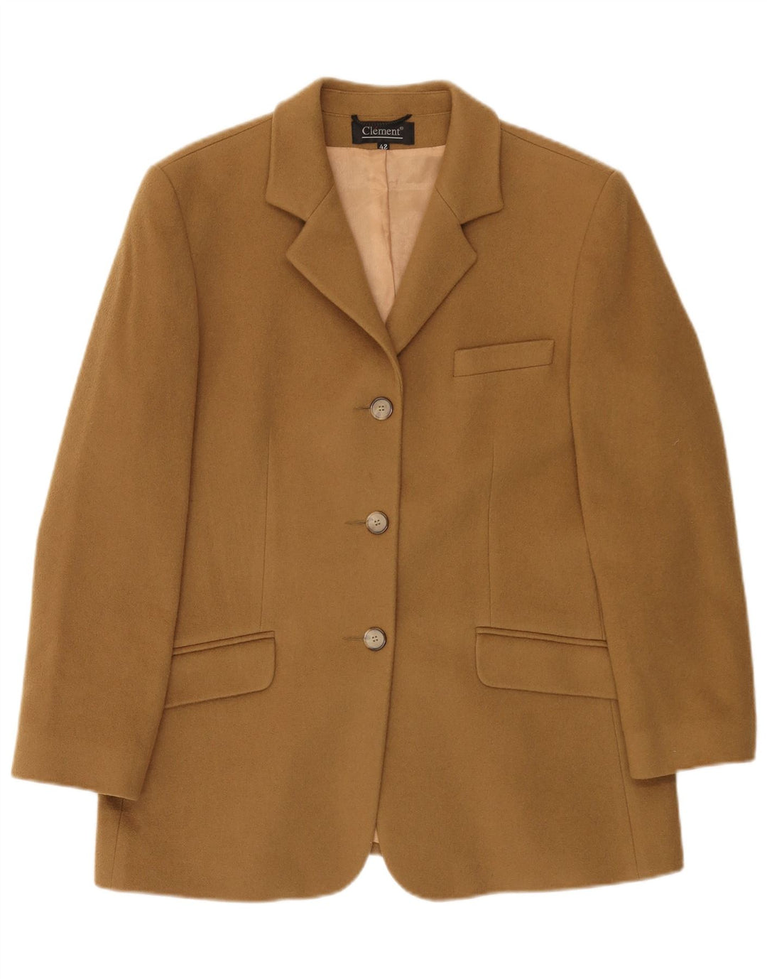 Clement Veste Blazer 3 Boutons Femme IT 42 Cachemire Beige Moyen