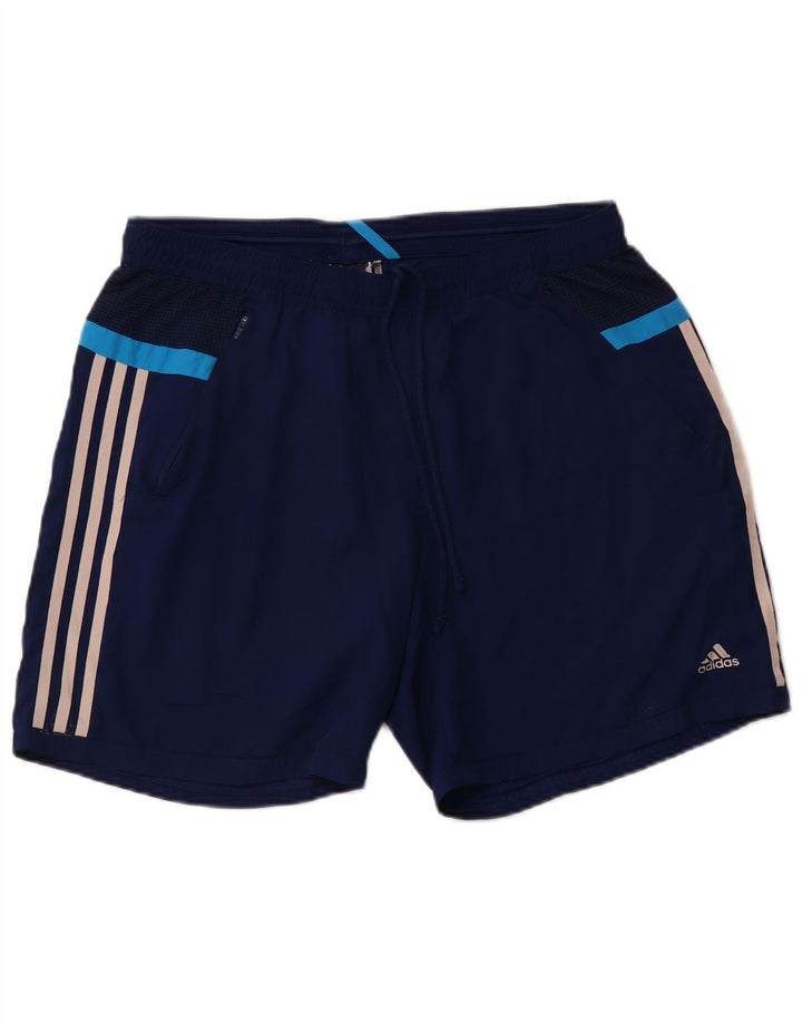 ADIDAS Short de sport Climacool pour femme UK 16 Large Bleu Polyester