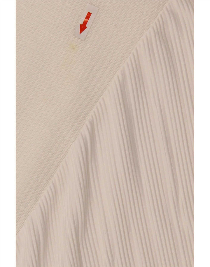 Zara Robe droite à manches longues pour femme UK 14 Polyester blanc moyen