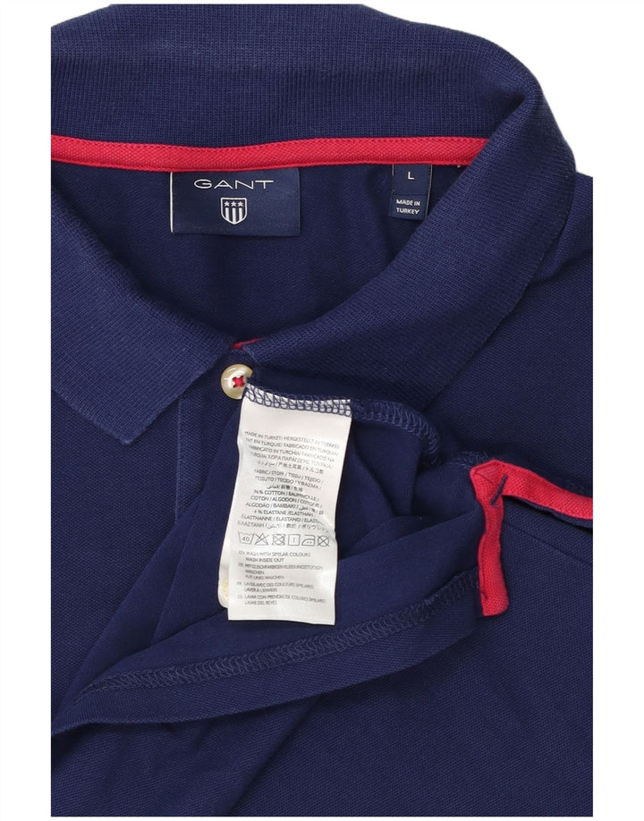Gant Polo Homme Grand Bleu Marine Coton