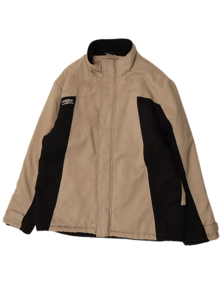Umbro Veste coupe-vent pour femme UK 44 2XL Beige Colorblock Nylon
