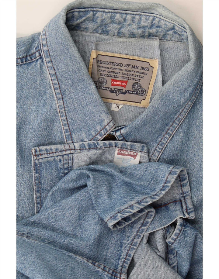 Carrera Chemise En Jean Bleu Moyen Coton Homme