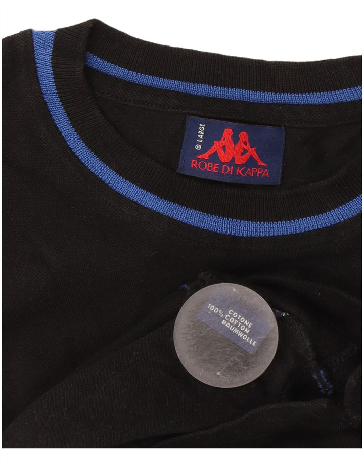 Kappa T-Shirt Homme Haut Large Noir Coton