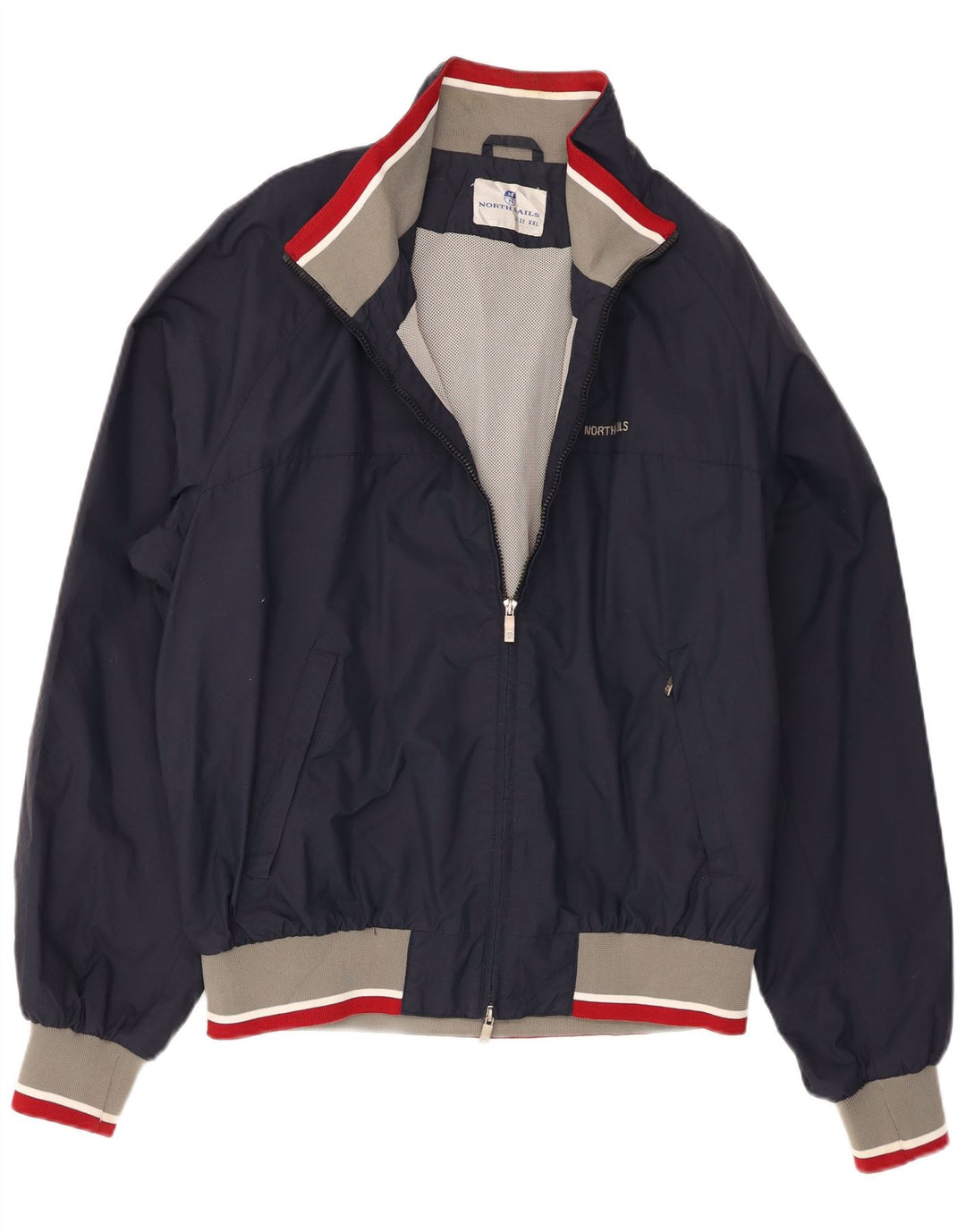 North Sails Veste Bomber Homme UK 44 2XL Bleu Marine Colorblock Polyamide