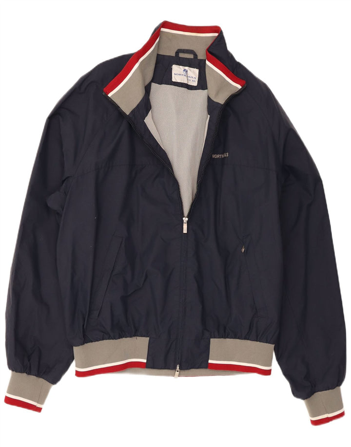 North Sails Veste Bomber Homme UK 44 2XL Bleu Marine Colorblock Polyamide