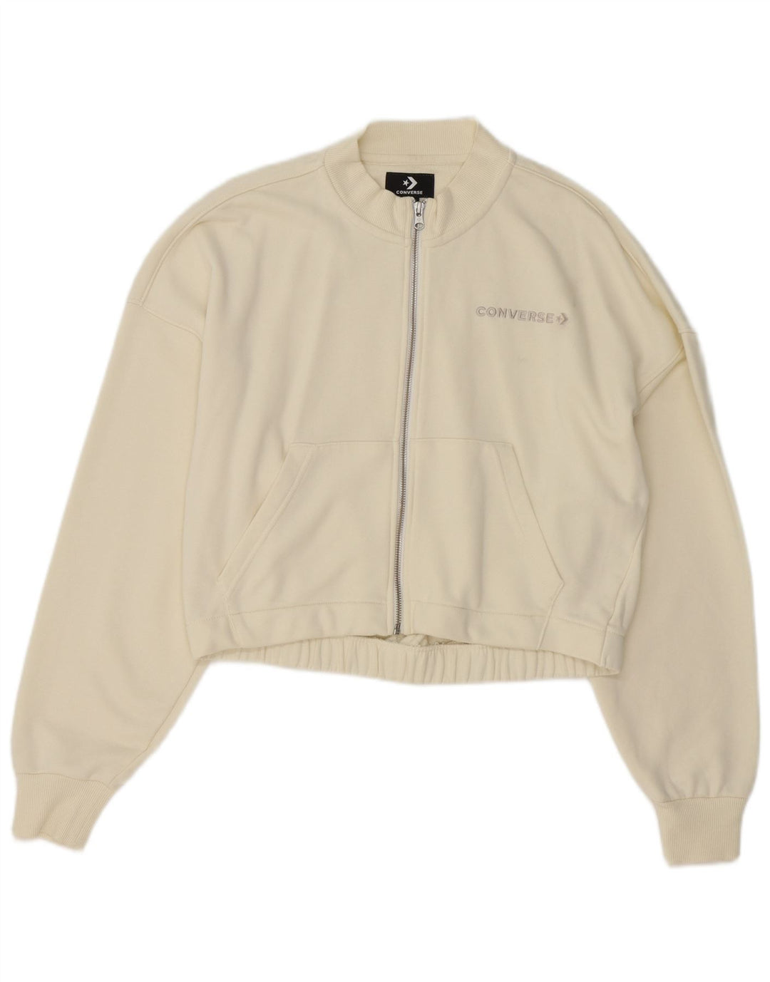 Converse Veste de survêtement pour femme UK 14 Medium Blanc