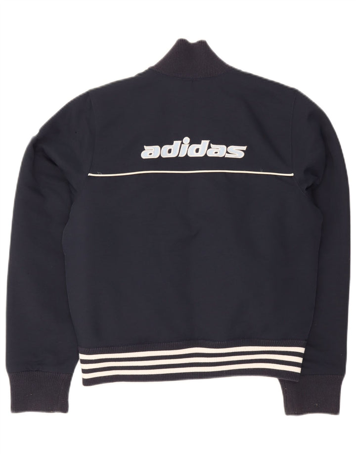 Adidas Veste bomber graphique pour femme UK 12 Bleu marine moyen Polyester