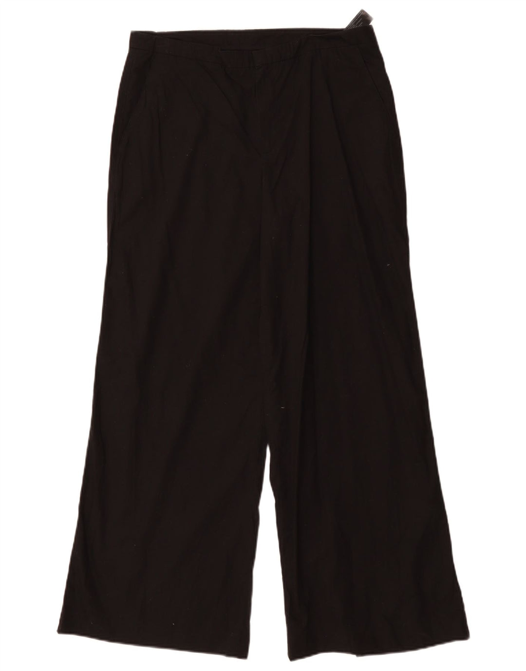 MASSIMO DUTTI Pantalon chino large pour femme EU 40 Medium W30 L29 Noir