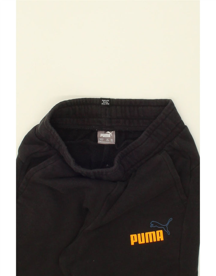 PUMA Boys Tracksuit Trousers Joggers 7-8 Years  Black Vintage Puma and Second-Hand Puma from Messina Hembry 