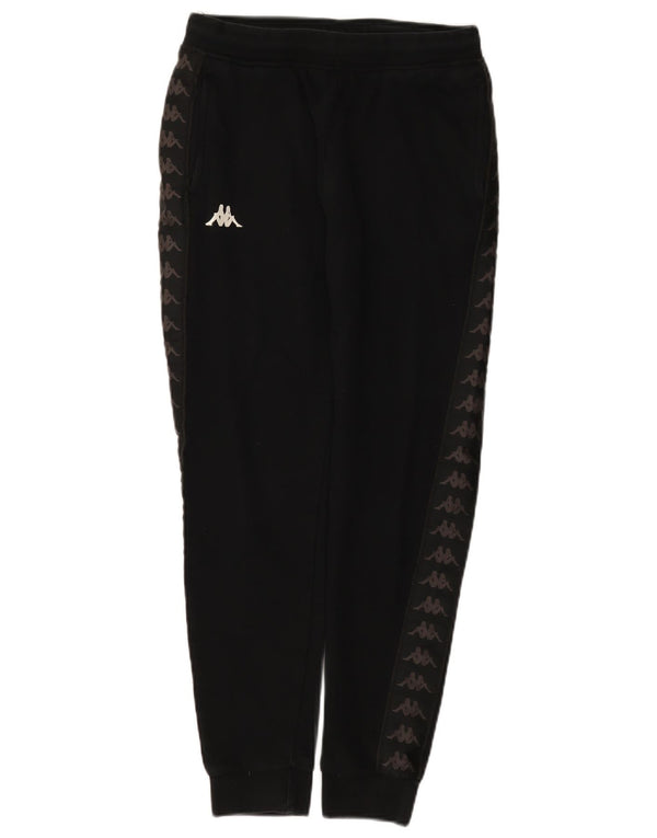 Kappa Pantalon de survêtement graphique pour femme Joggers UK 8 Small Noir Coton