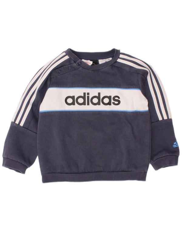 ADIDAS Survêtement complet graphique pour bébé garçon 12-18 mois Bleu marine Colourblock