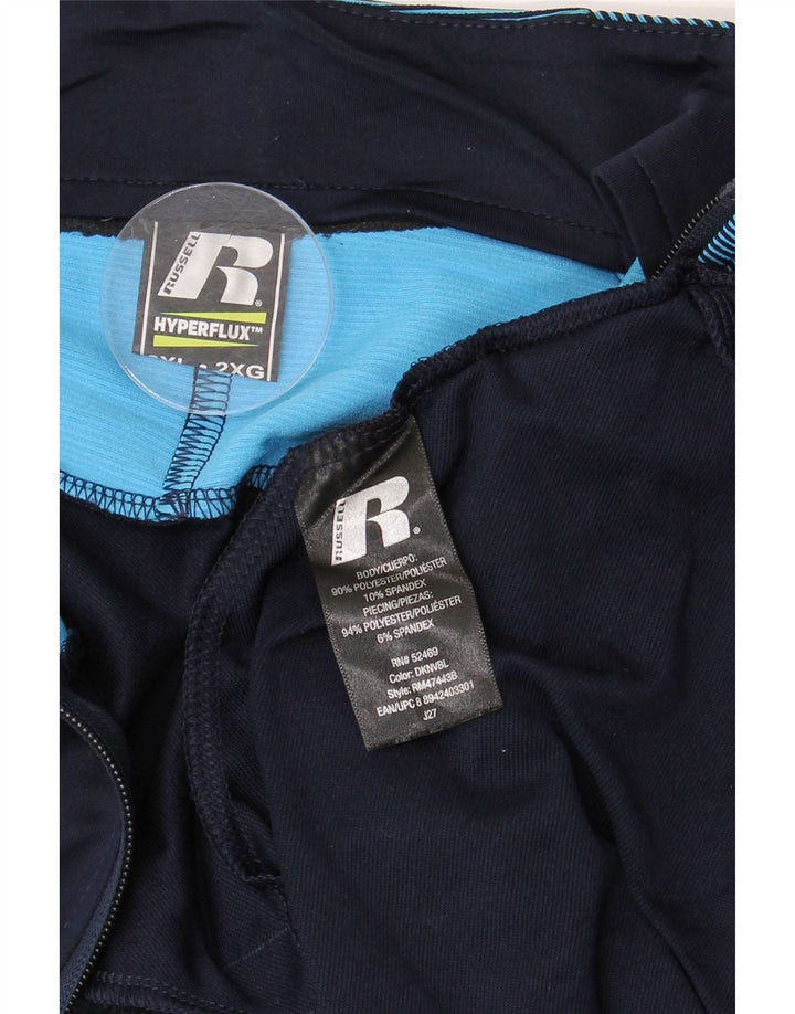 RUSSELL ATHLETIC Veste de survêtement pour homme 2XL Bleu marine Colourblock