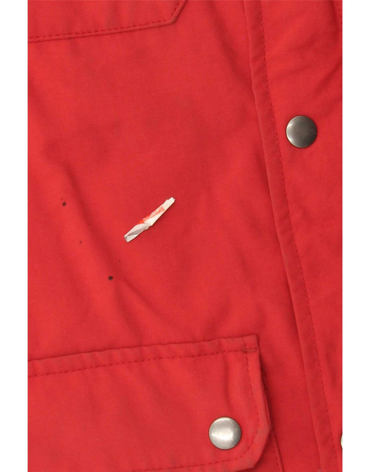Jack Wills Gilet utilitaire à capuche pour homme UK 36 Petit Rouge