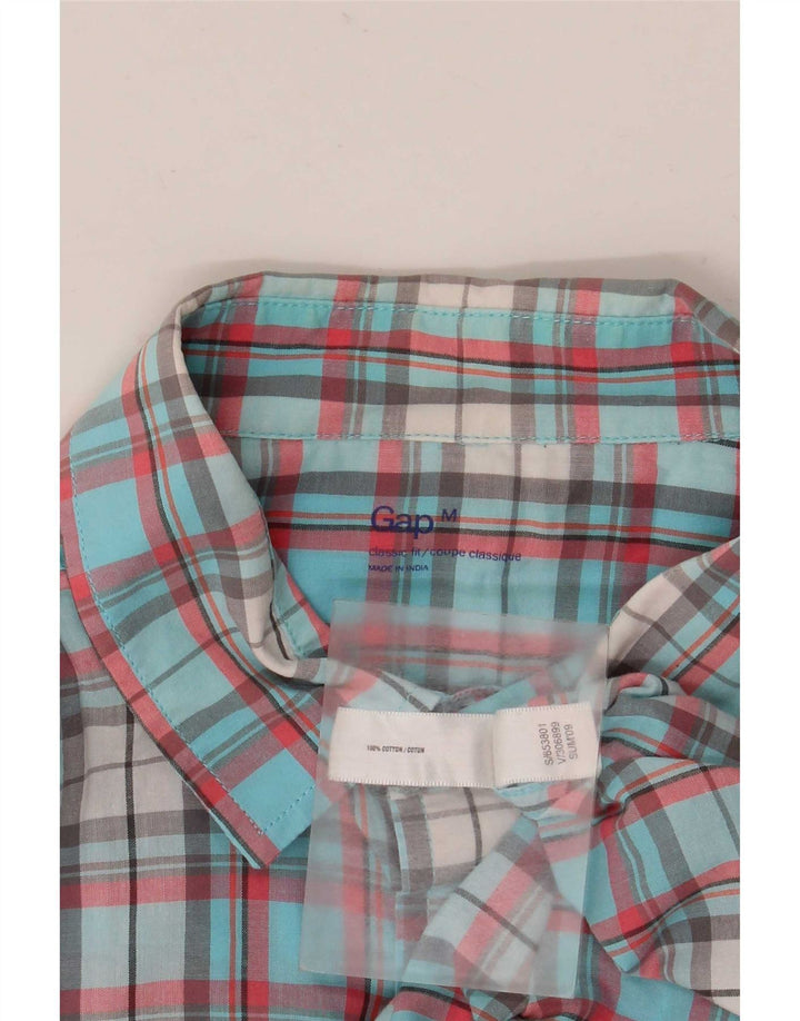 Gap Chemise Coupe Classique Homme Bleu Moyen Carreaux Coton