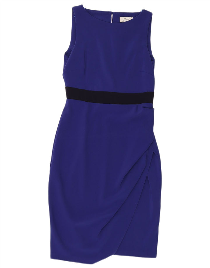 CLOSET Robe moulante sans manches pour femme UK 44 Bleu moyen Polyester