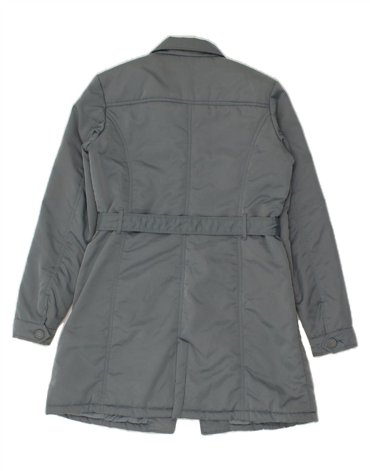 VINTAGE Womens Padded Coat UK 14 Large Grey Nylon | Vintage Vintage | Thrift | Second-Hand Vintage | Used Clothing | Messina Hembry 