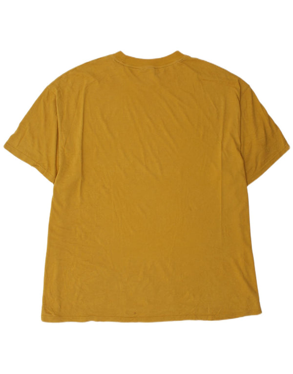 PUMA T-shirt coupe ample pour homme XL Jaune Coton