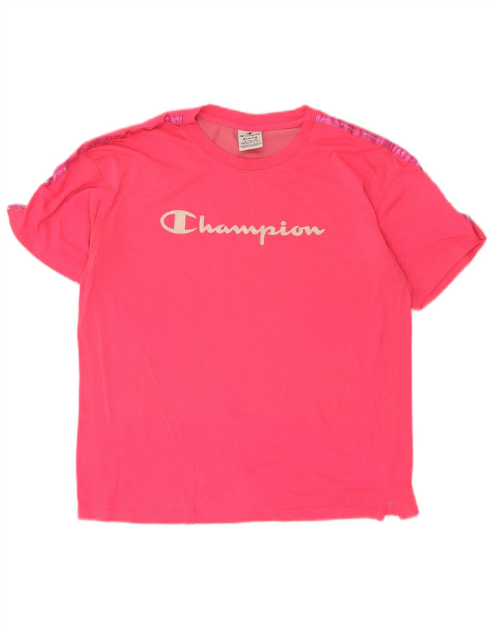 Champion T-Shirt Graphique Femme UK 14 Rose Moyen