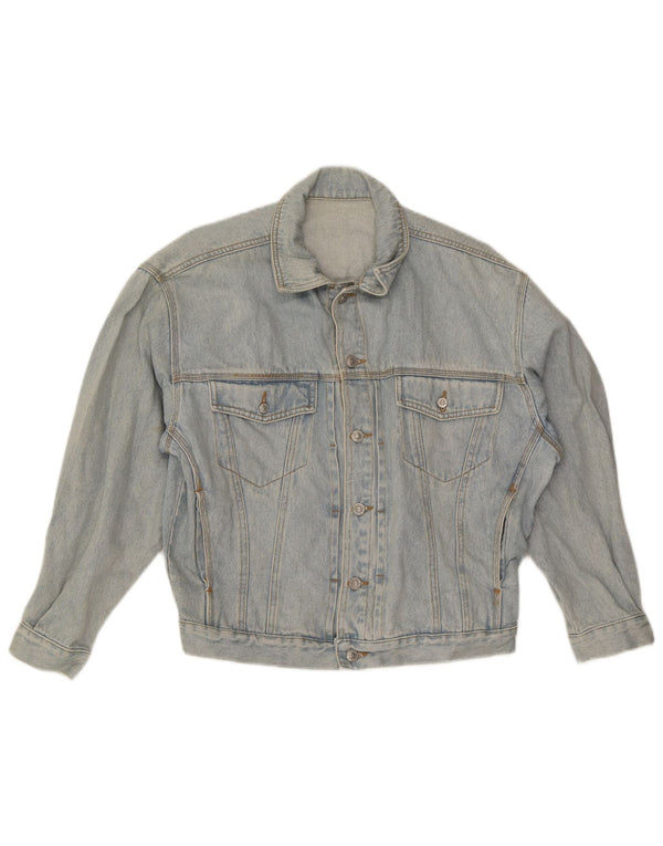 veste en denim femme vintage UK 16 Grand coton bleu