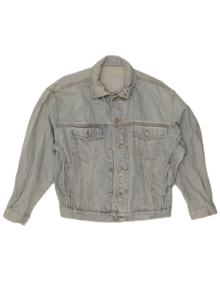 veste en denim femme vintage UK 16 Grand coton bleu
