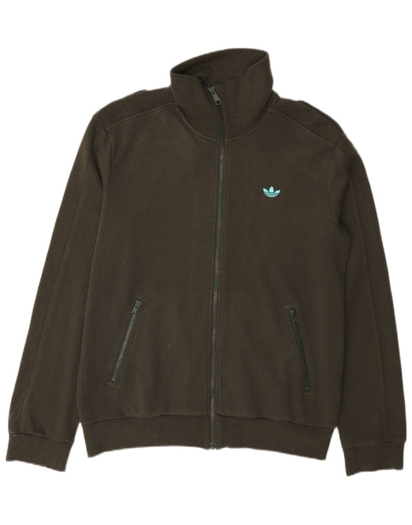 Adidas Pull cardigan entièrement zippé pour homme IT 50 Grand Kaki Acrylique