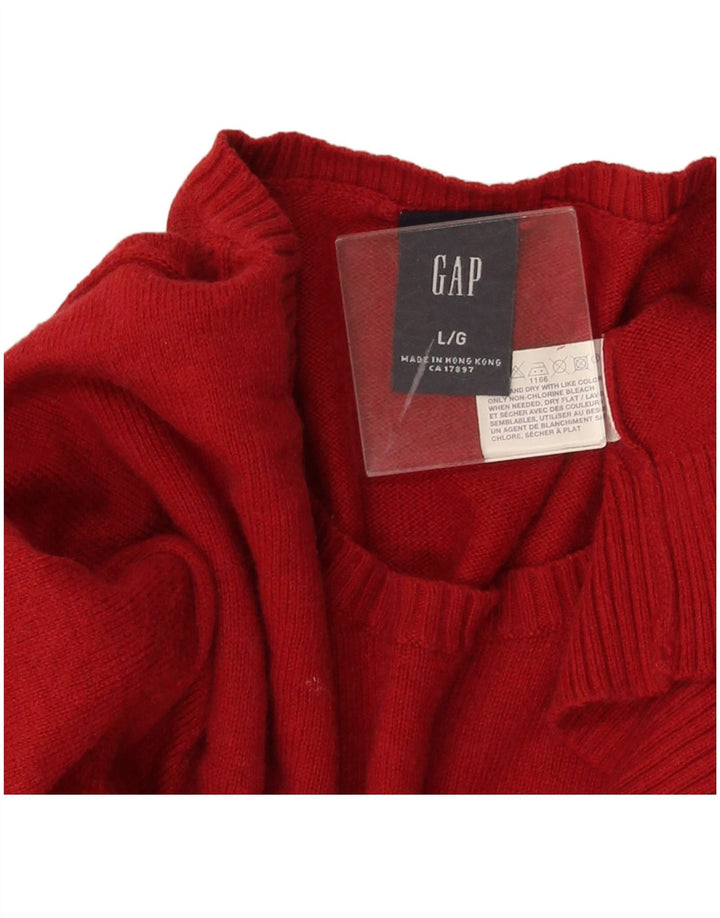 Gap Pull à col rond pour homme en coton rouge Large