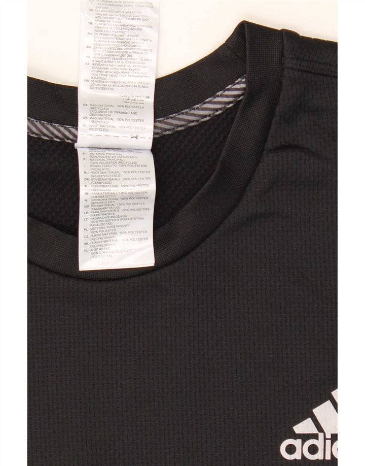 Adidas Hommes Aeroready Haut à manches longues Grand Noir Colorblock Polyester