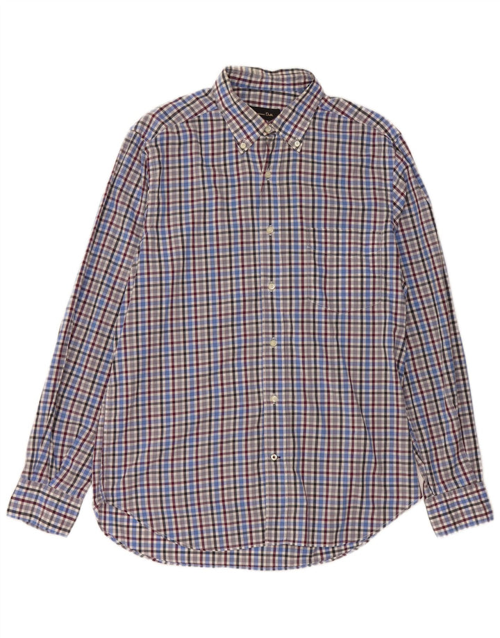 Massimo Dutti Chemise Homme Grand Carreau Bleu