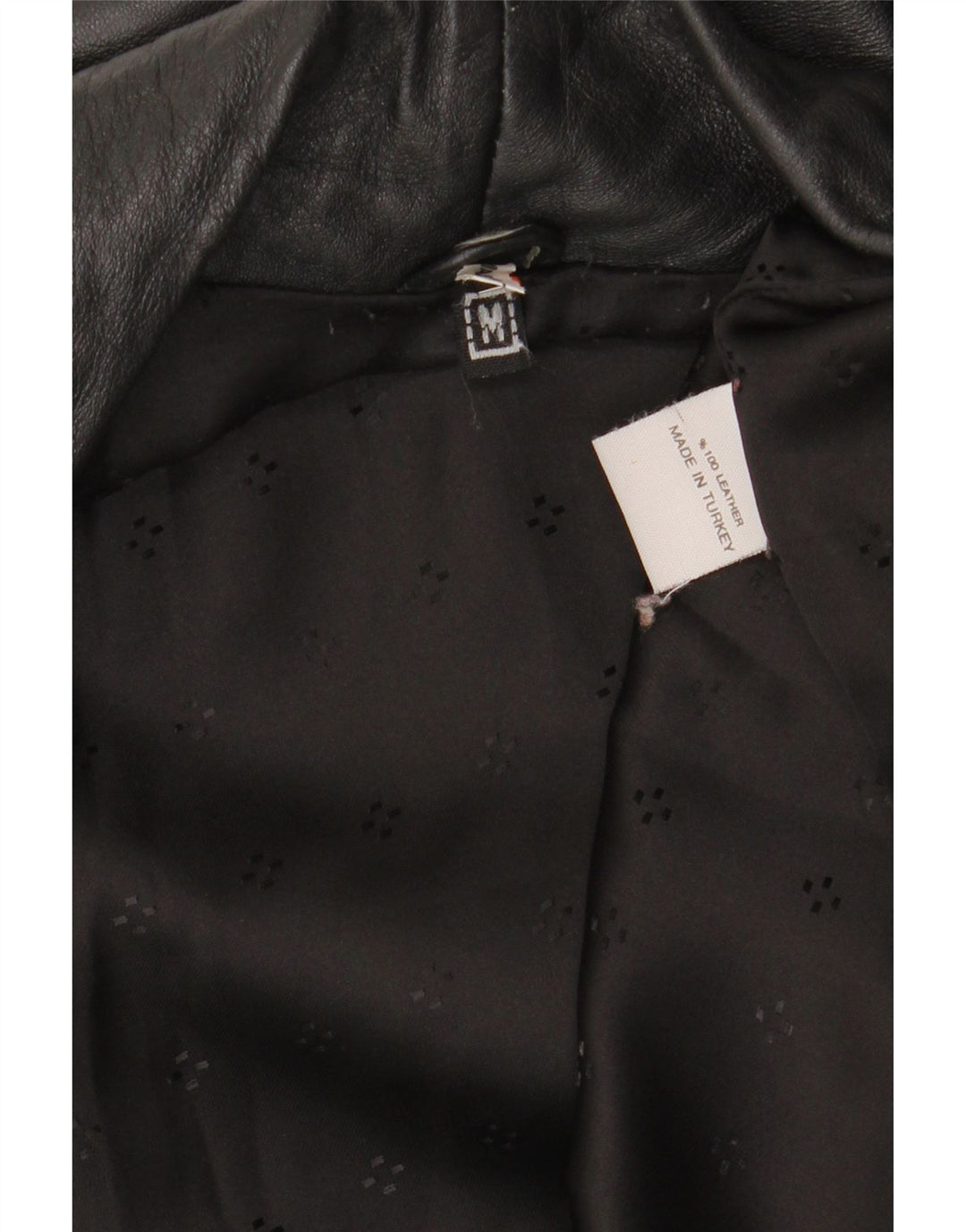 VINTAGE Manteau en cuir surdimensionné femme UK 14 Cuir noir moyen