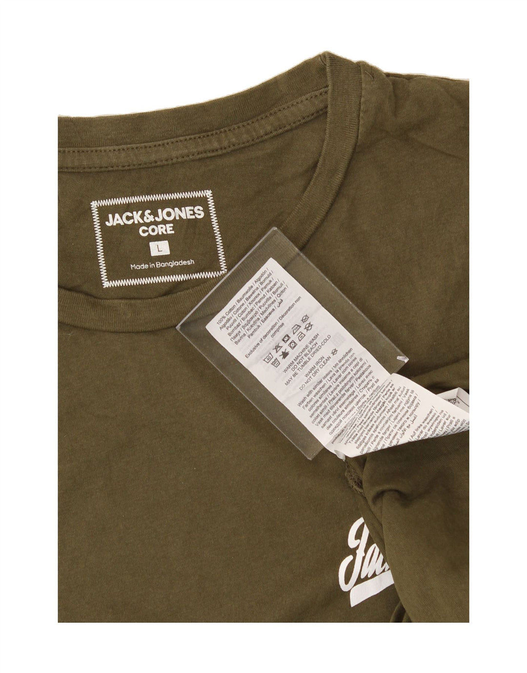 JACK & JONES Mens T-Shirt Top Large Green Cotton Vintage Jack & Jones and Second-Hand Jack & Jones from Messina Hembry 