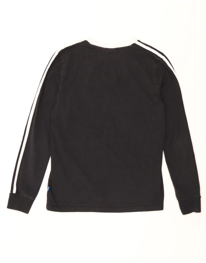 Adidas Haut à manches longues pour femme UK 12 Coton noir moyen