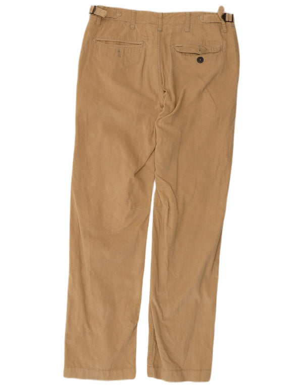 Zara Pantalon droit en velours côtelé pour homme EU 40 Medium W31 L31 Coton beige