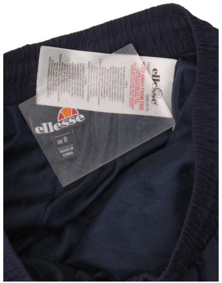 ELLESSE Pantalon de survêtement pour femme Joggers UK 8 Small Bleu marine Colourblock