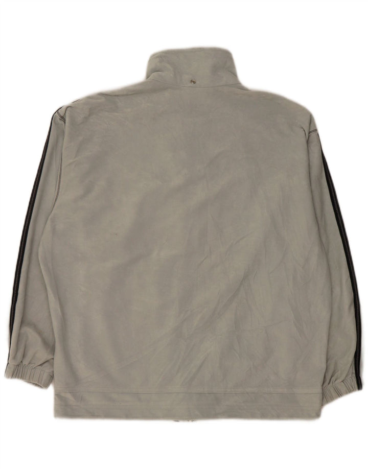 DIADORA Womens Oversized Tracksuit Top Jacket UK 6 XS Khaki Polyester