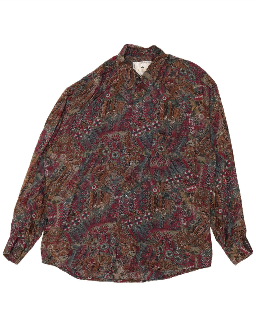 Tipo' S Chemise Ample Homme Petite Viscose Florale Multicolore