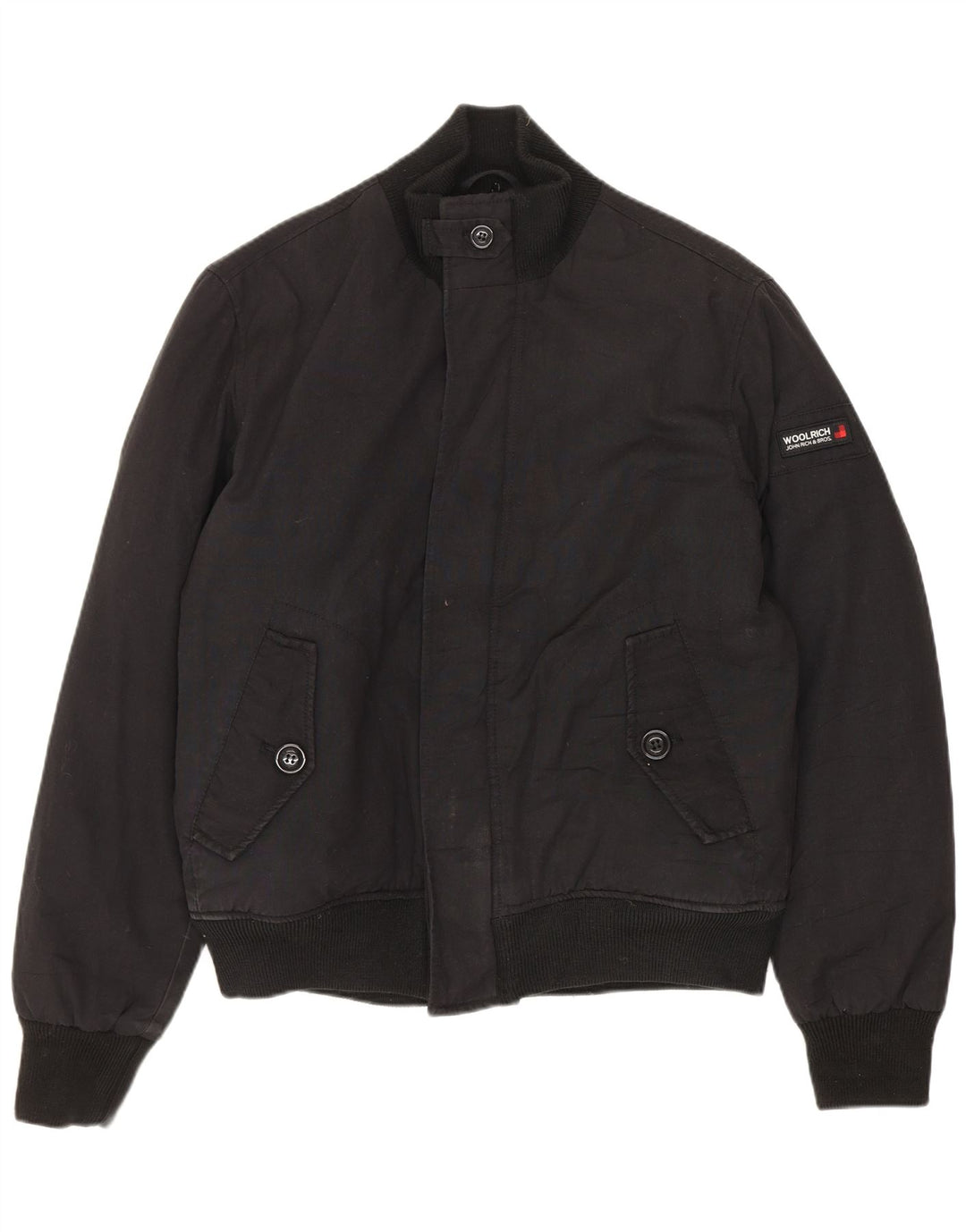 Woolrich Veste coupe-vent bomber pour homme UK 36 Small Noir Polyester