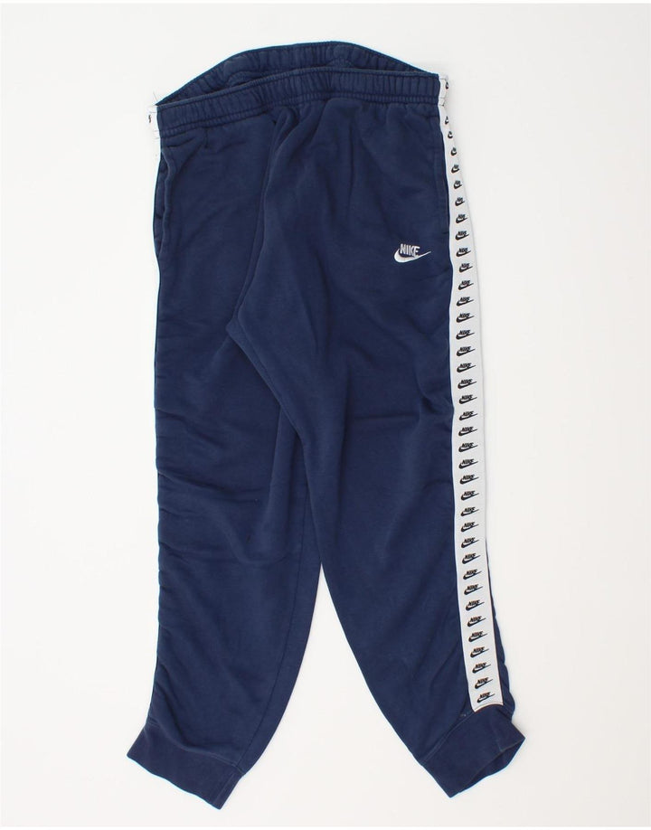 NIKE Pantalon de survêtement graphique pour hommes, jogging, grand, bleu marine, colour block