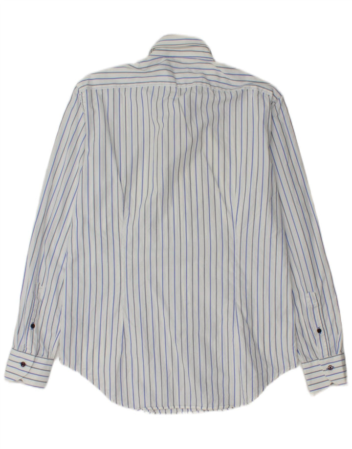 Ungaro Chemise Homme Taille 39 15 1/2 Coton Rayé Blanc Moyen