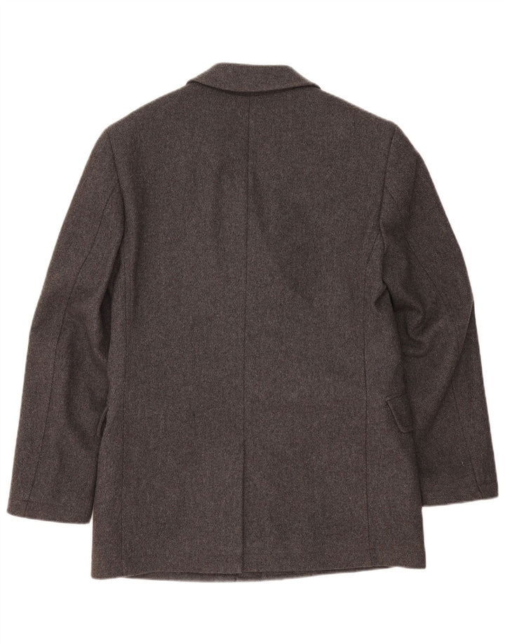 EDC Veste Blazer 4 Boutons Homme UK 38 Laine Gris Moyen