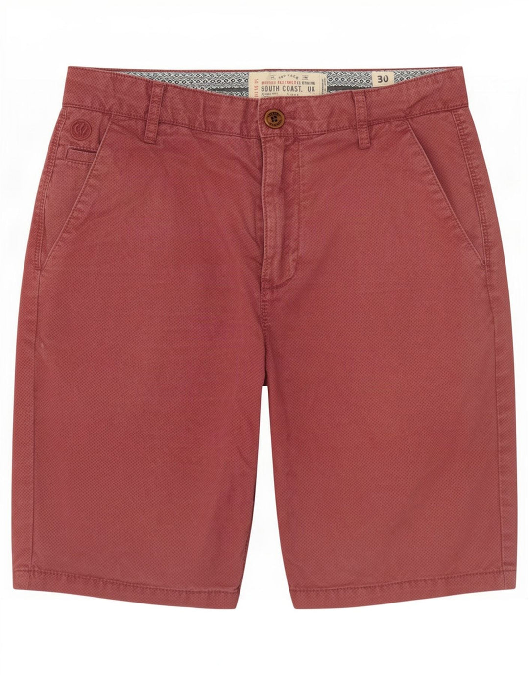 Fat Face Short Chino Homme W30 Coton Tacheté Rose Moyen